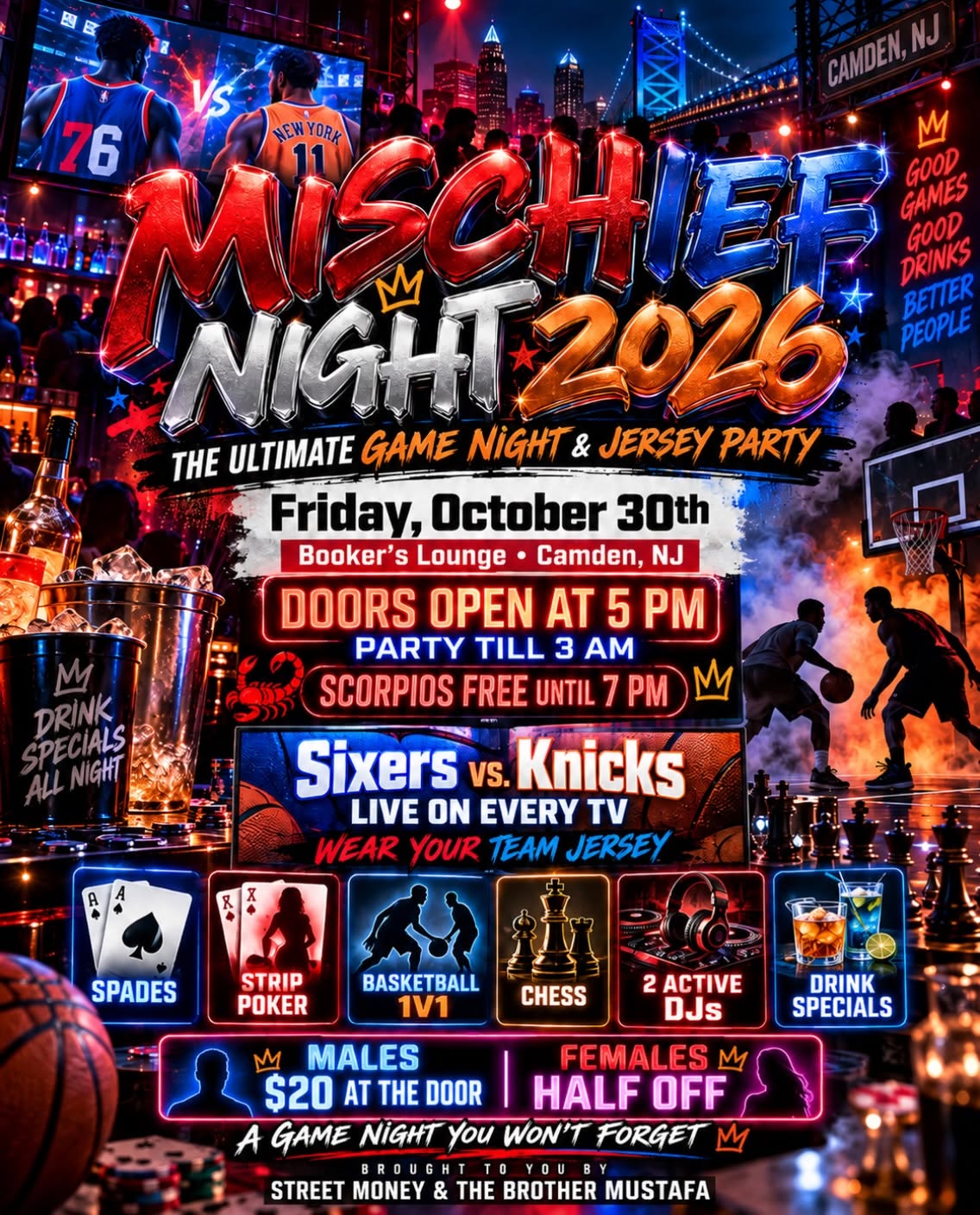 Jersey Show Out — Mischief Night 2026 (Sixers vs. Knicks)